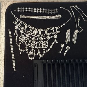 Elegant Silver Necklace and Earring Set